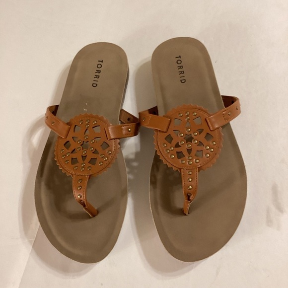 NWOT Torrid Medallion Slide Cognac Size 10WW - Picture 4 of 5